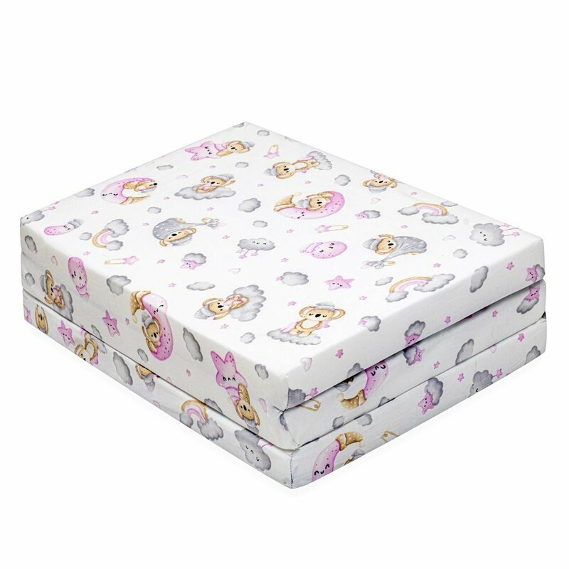 Salteluta pliabila, New Baby, Standard, Pentru patut, Cu geanta de transport inclusa, Cu husa detasabila din bumbac, Din spuma, 120x60x5 cm, 0 luni+, Koala Pink Salteluta pliabila, New Baby, Standard, Pentru patut, Cu geanta de transport inclusa, Cu husa detasabila din bumbac, Din spuma, 120x60x5 cm, 0 luni+, Koala Pink