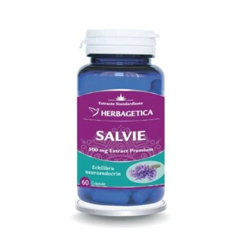 Salvie, 60 capsule, Herbagetica Salvie, 60 capsule, Herbagetica