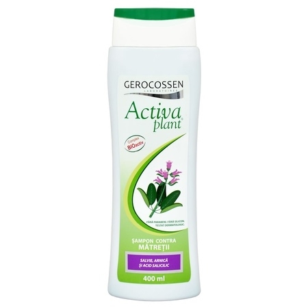 Sampon contra matretii cu salvie si arnica Activa Plant, 400 ml, Gerocossen Sampon contra matretii cu salvie si arnica Activa Plant, 400 ml, Gerocossen