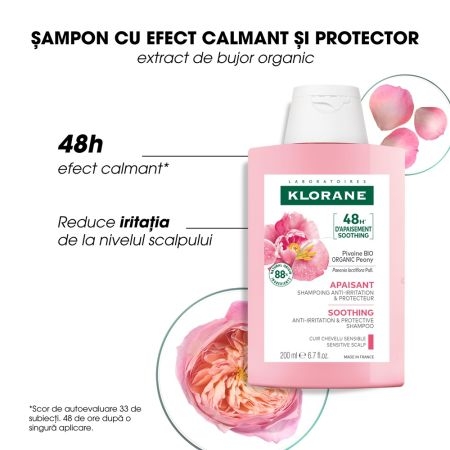 Sampon cu extract de bujor Bio, 200 ml, Klorane Sampon cu extract de bujor Bio, 200 ml, Klorane