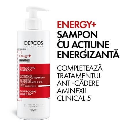 Sampon impotriva caderii parului Dercos Aminexil Energy+, 400 ml, Vichy Sampon impotriva caderii parului Dercos Aminexil Energy+, 400 ml, Vichy