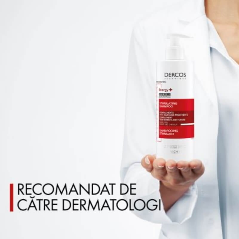 Sampon impotriva caderii parului Dercos Aminexil Energy+, 400 ml, Vichy Sampon impotriva caderii parului Dercos Aminexil Energy+, 400 ml, Vichy
