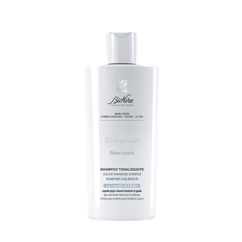 Sampon pentru neutralizarea tonurilor de galben Shine On Silver Touch, 200 ml, BioNike Sampon pentru neutralizarea tonurilor de galben Shine On Silver Touch, 200 ml, BioNike