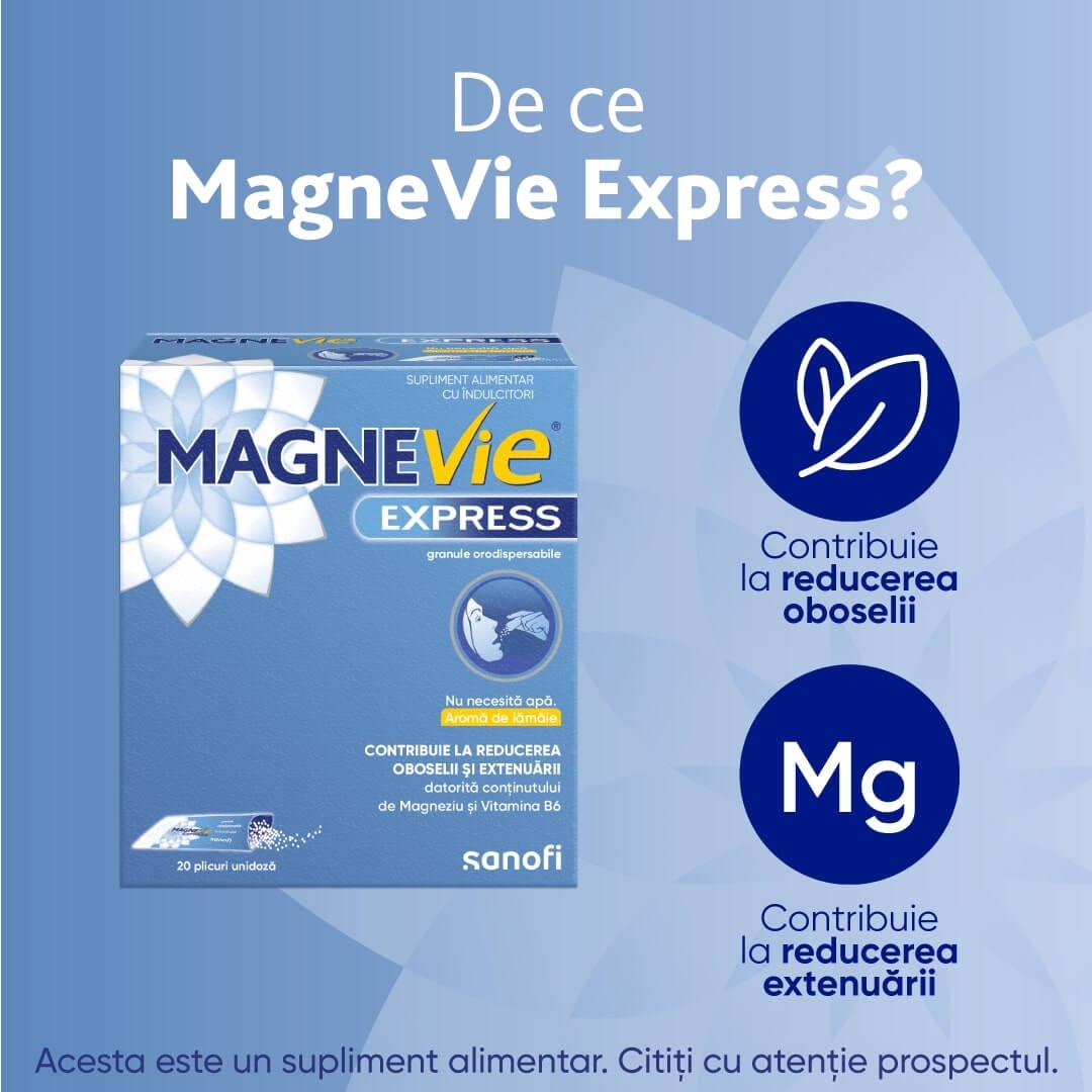 Sanofi Magnevie Express x 20 plicuri orodispersabile Sanofi Magnevie Express x 20 plicuri orodispersabile