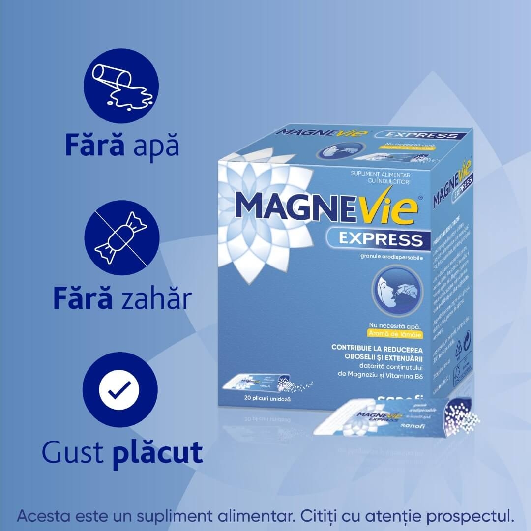 Sanofi Magnevie Express x 20 plicuri orodispersabile Sanofi Magnevie Express x 20 plicuri orodispersabile