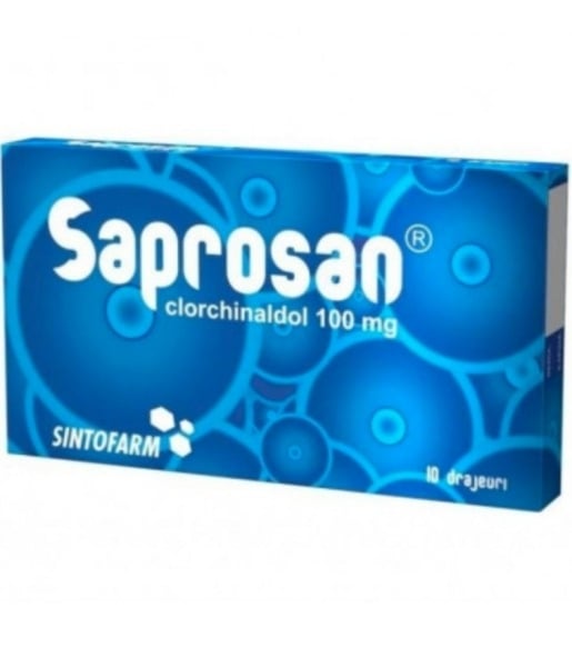 Saprosan, 100 mg, 10 drajeuri, Sintofarm Saprosan, 100 mg, 10 drajeuri, Sintofarm
