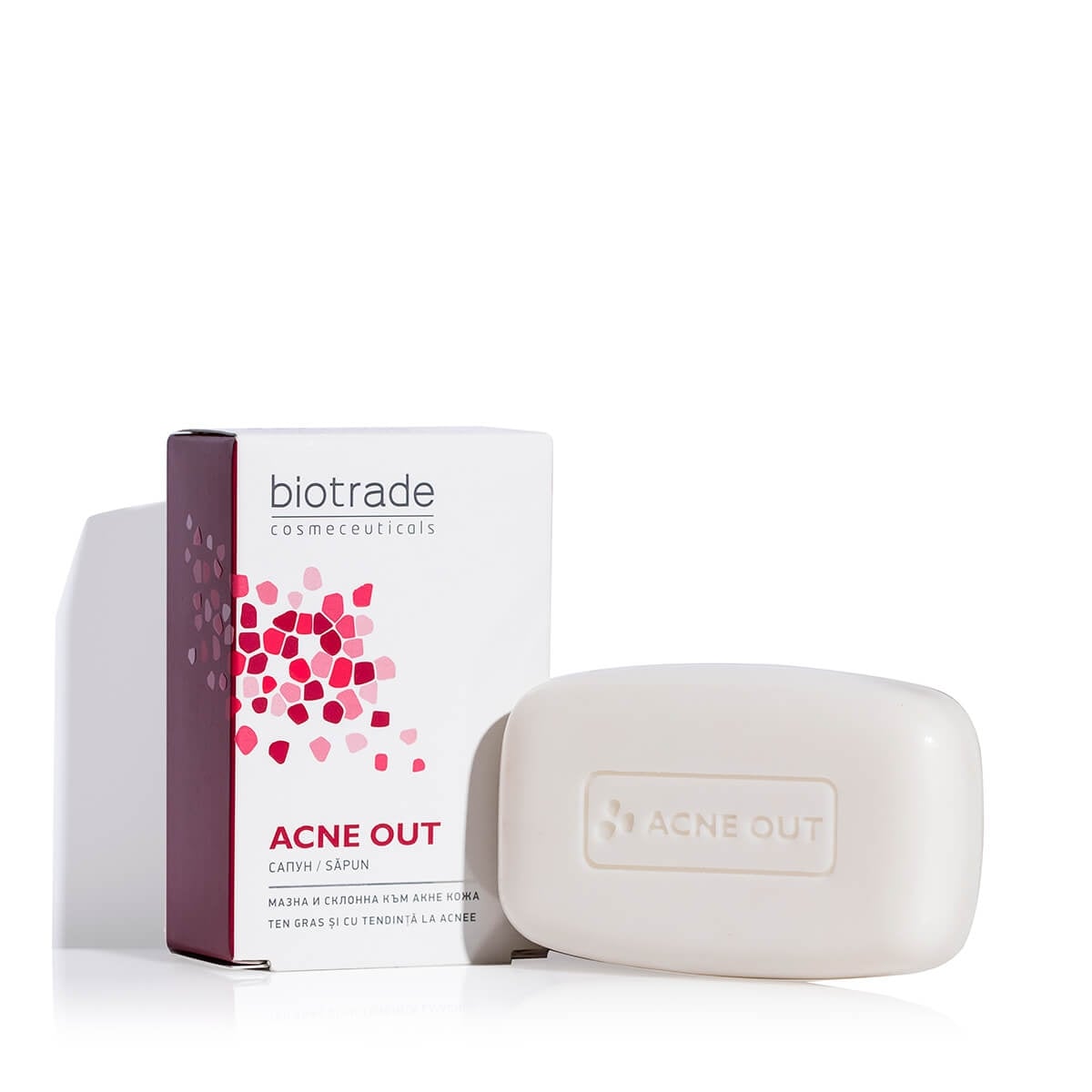 Sapun pentru tenul gras si predispus la acnee Acne Out, 100 g, Biotrade Sapun pentru tenul gras si predispus la acnee Acne Out, 100 g, Biotrade