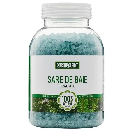 Sare de baie cu extract si ulei esential de brad alb Cosmeplant, 1000 g, Viorica