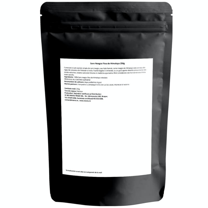 Sare neagra de Himalaya fina, 250 g, Niavis Sare neagra de Himalaya fina, 250 g, Niavis