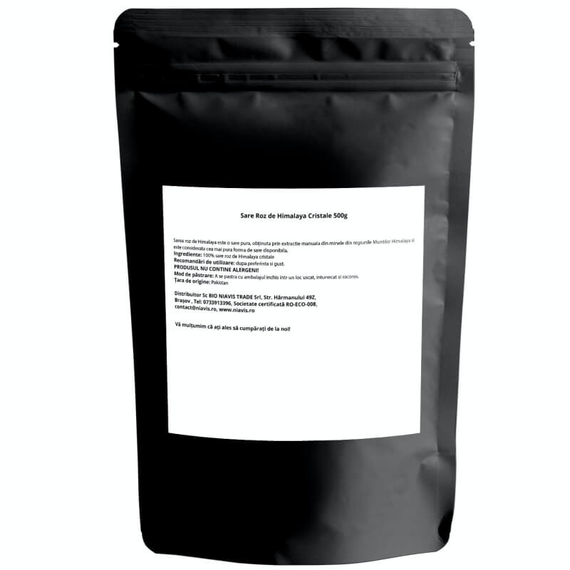 Sare roz de Himalaya cristale, 500 g, Niavis Sare roz de Himalaya cristale, 500 g, Niavis