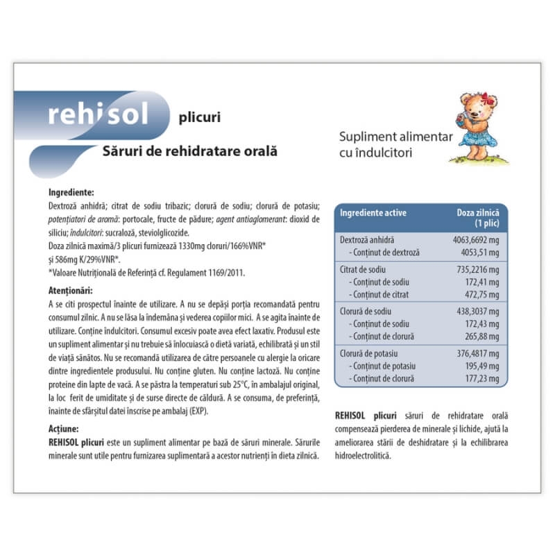 Saruri de rehidratare Rehisol, 10 plicuri, Dr. Phyto Saruri de rehidratare Rehisol, 10 plicuri, Dr. Phyto