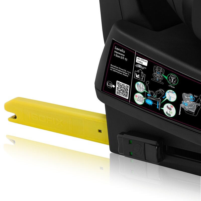 Scaun auto, Lionelo, Harmony i-Size, Rotire 360 grade, Protectie laterala, Cu spatar reglabil in 5 pozitii, Cu tetiera reglabila in 12 pozitii, 0-36 Kg, 40-150 cm, Cu Isofix, Husa din bambus, Conform cu ECE R129, Negru Scaun auto, Lionelo, Harmony i-Size, Rotire 360 grade, Protectie laterala, Cu spatar reglabil in 5 pozitii, Cu tetiera reglabila in 12 pozitii, 0-36 Kg, 40-150 cm, Cu Isofix, Husa din bambus, Conform cu ECE R129, Negru