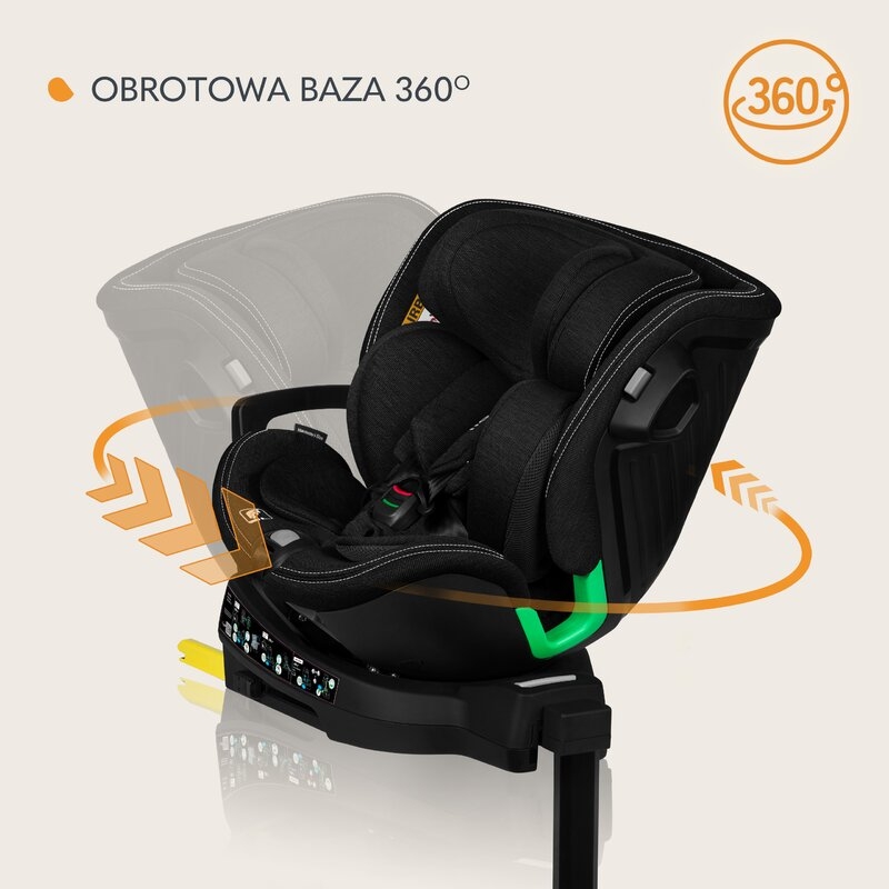 Scaun auto, Lionelo, Harmony i-Size, Rotire 360 grade, Protectie laterala, Cu spatar reglabil in 5 pozitii, Cu tetiera reglabila in 12 pozitii, 0-36 Kg, 40-150 cm, Cu Isofix, Husa din bambus, Conform cu ECE R129, Negru Scaun auto, Lionelo, Harmony i-Size, Rotire 360 grade, Protectie laterala, Cu spatar reglabil in 5 pozitii, Cu tetiera reglabila in 12 pozitii, 0-36 Kg, 40-150 cm, Cu Isofix, Husa din bambus, Conform cu ECE R129, Negru