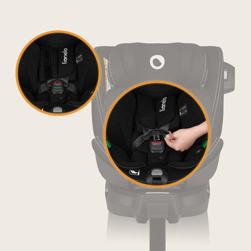 Scaun auto, Lionelo, Harmony i-Size, Rotire 360 grade, Protectie laterala, Cu spatar reglabil in 5 pozitii, Cu tetiera reglabila in 12 pozitii, 0-36 Kg, 40-150 cm, Cu Isofix, Husa din bambus, Conform cu ECE R129, Negru Scaun auto, Lionelo, Harmony i-Size, Rotire 360 grade, Protectie laterala, Cu spatar reglabil in 5 pozitii, Cu tetiera reglabila in 12 pozitii, 0-36 Kg, 40-150 cm, Cu Isofix, Husa din bambus, Conform cu ECE R129, Negru