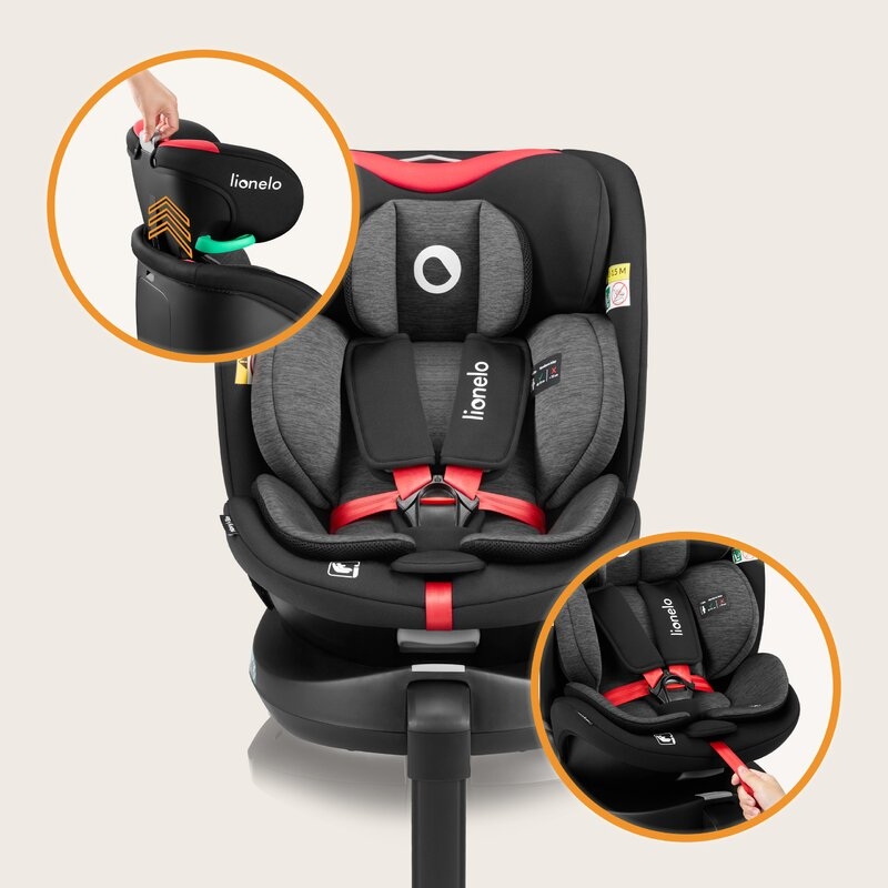 Scaun auto, Lionelo, i-Size Navy, 0-36 Kg, 40-150 cm, Cu isofix si picior de fixare, Protectie laterala, Rotire 360 grade, Ajustare spatar in 4 pozitii, Tetiera reglabila in 11 trepte, Conform cu R129, Negru/Rosu Scaun auto, Lionelo, i-Size Navy, 0-36 Kg, 40-150 cm, Cu isofix si picior de fixare, Protectie laterala, Rotire 360 grade, Ajustare spatar in 4 pozitii, Tetiera reglabila in 11 trepte, Conform cu R129, Negru/Rosu