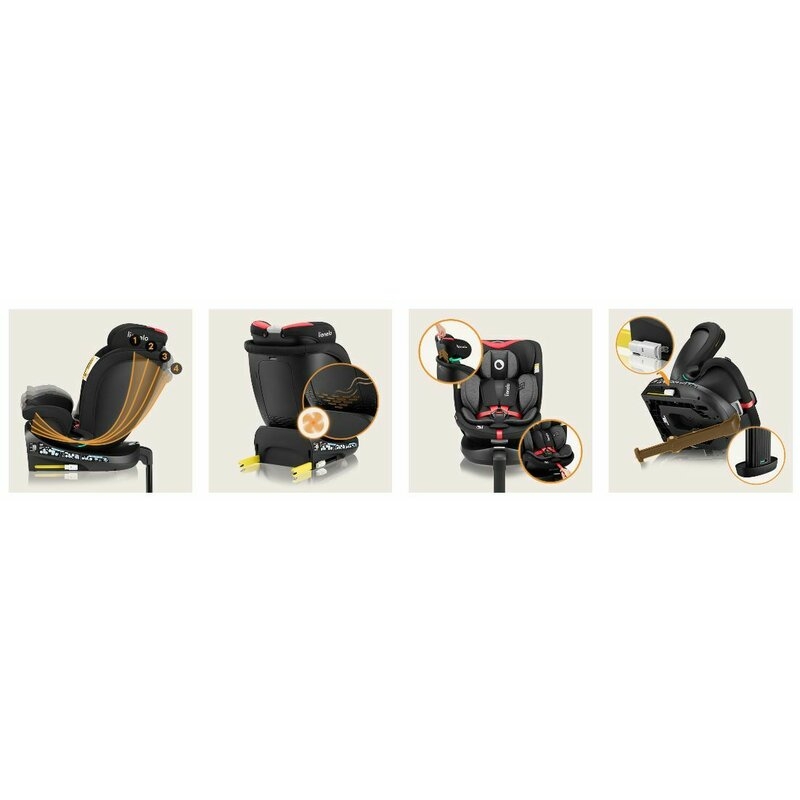 Scaun auto, Lionelo, i-Size Navy, 0-36 Kg, 40-150 cm, Cu isofix si picior de fixare, Protectie laterala, Rotire 360 grade, Ajustare spatar in 4 pozitii, Tetiera reglabila in 11 trepte, Conform cu R129, Negru/Rosu Scaun auto, Lionelo, i-Size Navy, 0-36 Kg, 40-150 cm, Cu isofix si picior de fixare, Protectie laterala, Rotire 360 grade, Ajustare spatar in 4 pozitii, Tetiera reglabila in 11 trepte, Conform cu R129, Negru/Rosu