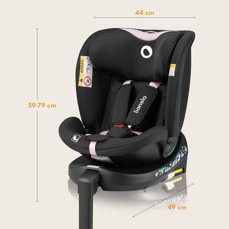 Scaun auto, Lionelo, i-Size Navy, 0-36 Kg, 40-150 cm, Cu isofix si picior de fixare, Protectie laterala, Rotire 360 grade, Ajustare spatar in 4 pozitii, Tetiera reglabila in 11 trepte, Conform cu R129, Negru/Roz Scaun auto, Lionelo, i-Size Navy, 0-36 Kg, 40-150 cm, Cu isofix si picior de fixare, Protectie laterala, Rotire 360 grade, Ajustare spatar in 4 pozitii, Tetiera reglabila in 11 trepte, Conform cu R129, Negru/Roz