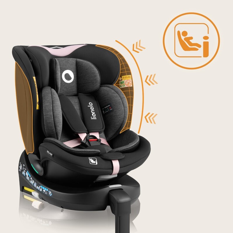 Scaun auto, Lionelo, i-Size Navy, 0-36 Kg, 40-150 cm, Cu isofix si picior de fixare, Protectie laterala, Rotire 360 grade, Ajustare spatar in 4 pozitii, Tetiera reglabila in 11 trepte, Conform cu R129, Negru/Roz Scaun auto, Lionelo, i-Size Navy, 0-36 Kg, 40-150 cm, Cu isofix si picior de fixare, Protectie laterala, Rotire 360 grade, Ajustare spatar in 4 pozitii, Tetiera reglabila in 11 trepte, Conform cu R129, Negru/Roz