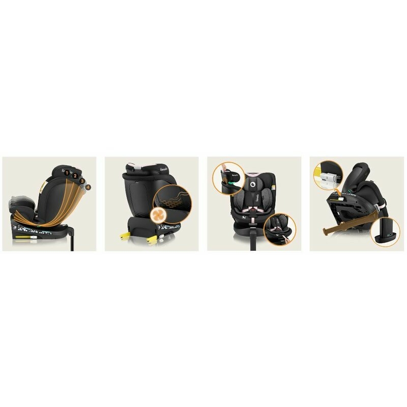 Scaun auto, Lionelo, i-Size Navy, 0-36 Kg, 40-150 cm, Cu isofix si picior de fixare, Protectie laterala, Rotire 360 grade, Ajustare spatar in 4 pozitii, Tetiera reglabila in 11 trepte, Conform cu R129, Negru/Roz Scaun auto, Lionelo, i-Size Navy, 0-36 Kg, 40-150 cm, Cu isofix si picior de fixare, Protectie laterala, Rotire 360 grade, Ajustare spatar in 4 pozitii, Tetiera reglabila in 11 trepte, Conform cu R129, Negru/Roz
