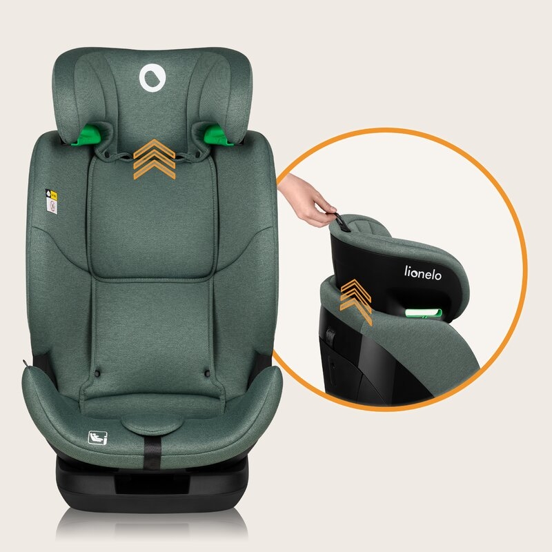 Scaun auto, Lionelo, Lavender I-size, Isofix, Cu centura TopTether, Cu spatar inclinabil in 5 pozitii, Cu tetiera reglabila in 13 pozitii, Instalare cu fata inainte, 9-36 Kg, 76-150 cm, Conform cu ECE R129, Verde Scaun auto, Lionelo, Lavender I-size, Isofix, Cu centura TopTether, Cu spatar inclinabil in 5 pozitii, Cu tetiera reglabila in 13 pozitii, Instalare cu fata inainte, 9-36 Kg, 76-150 cm, Conform cu ECE R129, Verde