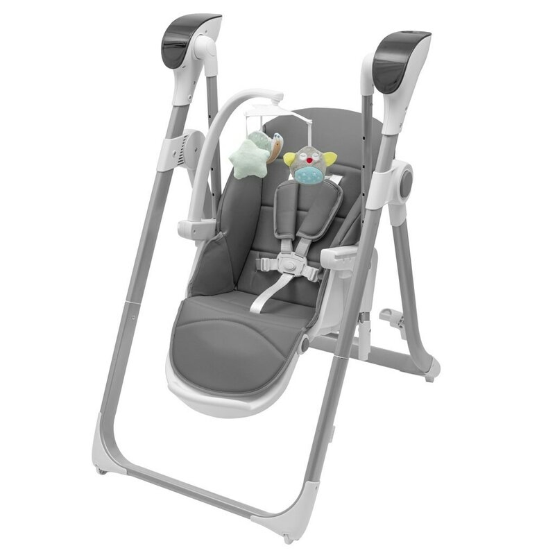 Scaun de masa 2 in 1, New Baby, Smart, Poate fi utilizat si ca leagan pentru copii, Cu telecomanda, Spatar reglabil in 4 pozitii, Cu 5 viteze de leganare, Cu melodii si jucarii, 0-36 luni, Grey Scaun de masa 2 in 1, New Baby, Smart, Poate fi utilizat si ca leagan pentru copii, Cu telecomanda, Spatar reglabil in 4 pozitii, Cu 5 viteze de leganare, Cu melodii si jucarii, 0-36 luni, Grey
