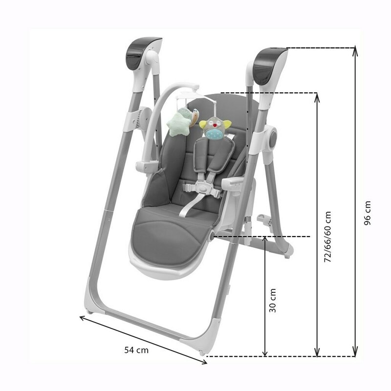 Scaun de masa 2 in 1, New Baby, Smart, Poate fi utilizat si ca leagan pentru copii, Cu telecomanda, Spatar reglabil in 4 pozitii, Cu 5 viteze de leganare, Cu melodii si jucarii, 0-36 luni, Grey Scaun de masa 2 in 1, New Baby, Smart, Poate fi utilizat si ca leagan pentru copii, Cu telecomanda, Spatar reglabil in 4 pozitii, Cu 5 viteze de leganare, Cu melodii si jucarii, 0-36 luni, Grey