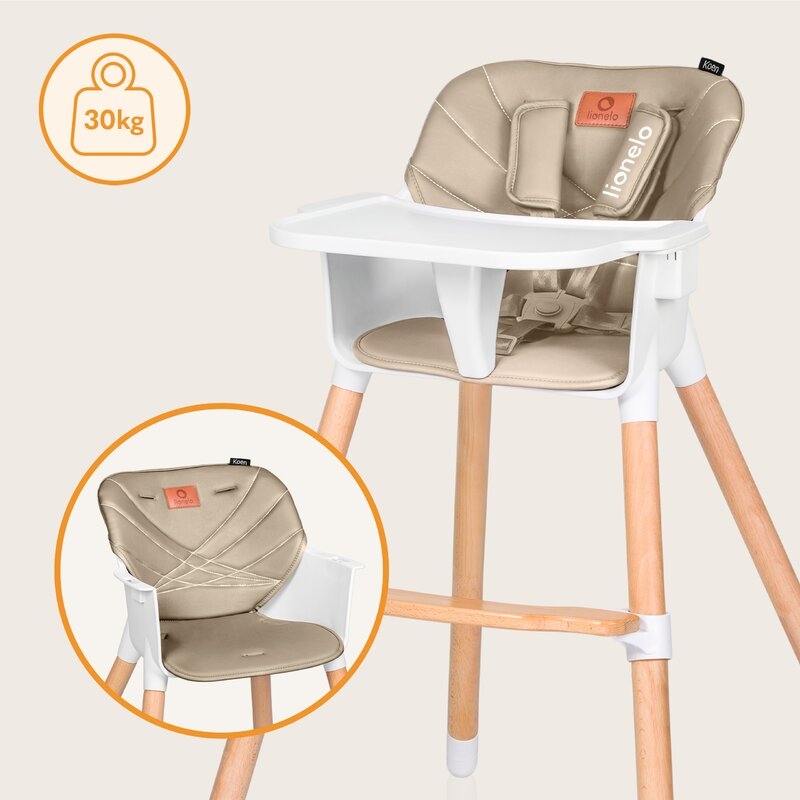 Scaun de masa, Lionelo, Koen, Din fag, 2 in 1, Transformabil, Sustine 30 kg, 6 luni+, Conform cu standardul european de securitate EN14988, Bej Scaun de masa, Lionelo, Koen, Din fag, 2 in 1, Transformabil, Sustine 30 kg, 6 luni+, Conform cu standardul european de securitate EN14988, Bej