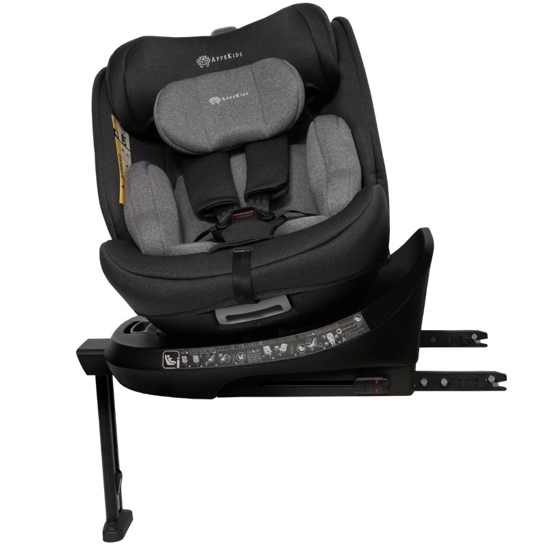 Scaun auto I-Size Rear-Facing 360 Pro Comfort, 40-150 cm, Gey, Appekids Scaun auto I-Size Rear-Facing 360 Pro Comfort, 40-150 cm, Gey, Appekids