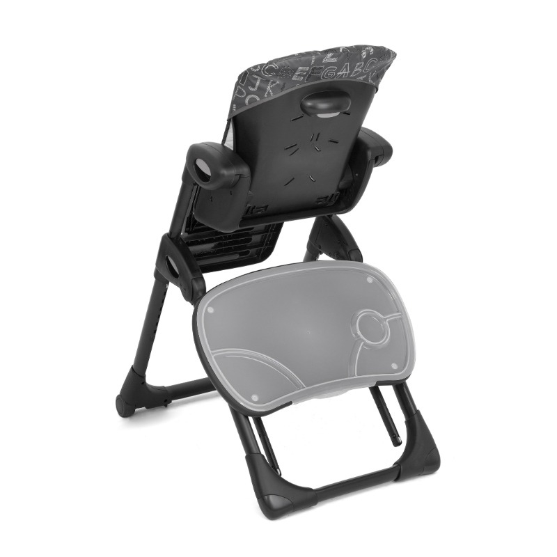 Scaun de masa Mimzy Recline ABC Charcoal, nastere - 15 kg, Joie Scaun de masa Mimzy Recline ABC Charcoal, nastere - 15 kg, Joie