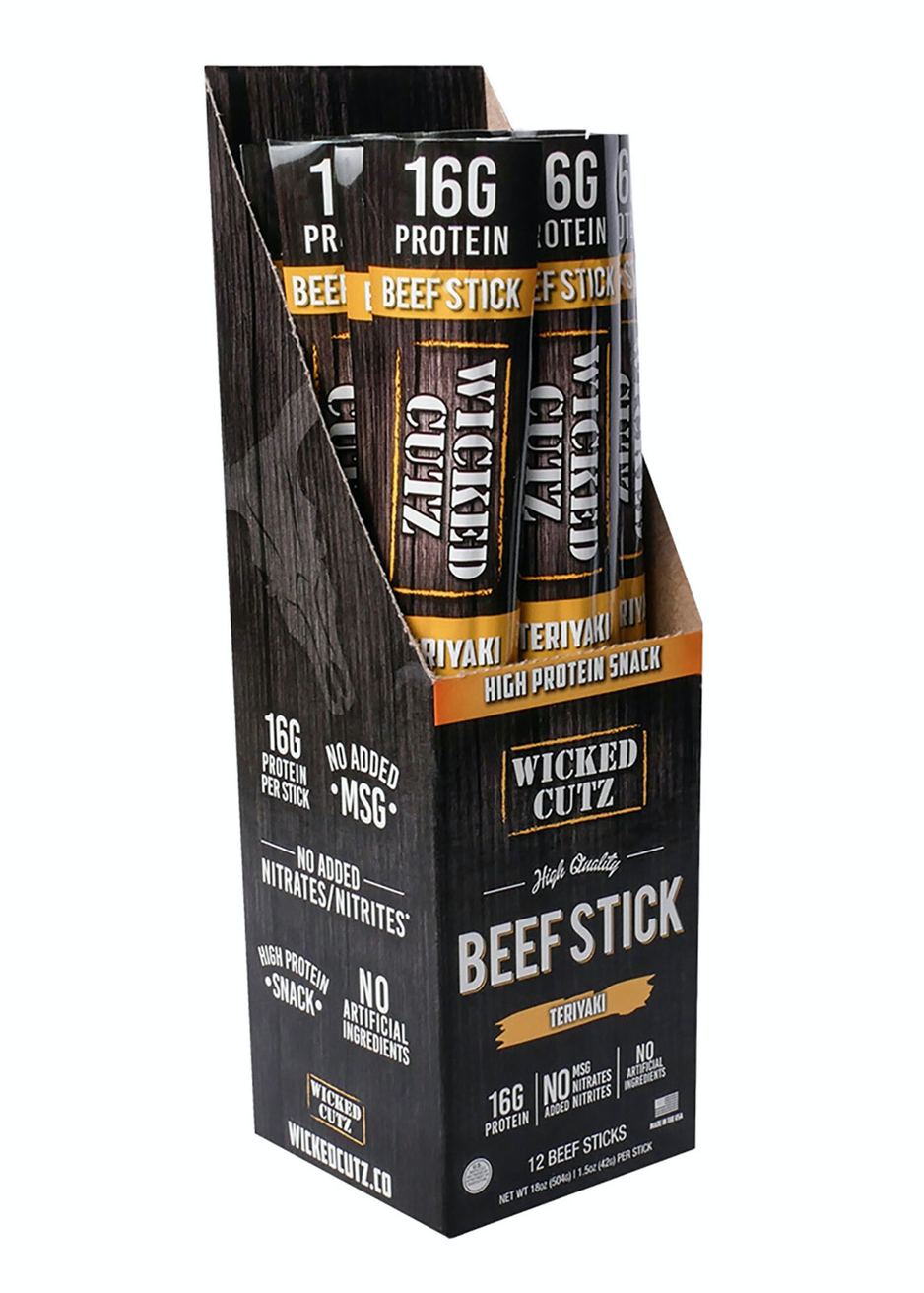 GNC - Wicked Cutz Beef Stick cu aroma de Teriyaki 42g GNC - Wicked Cutz Beef Stick cu aroma de Teriyaki 42g