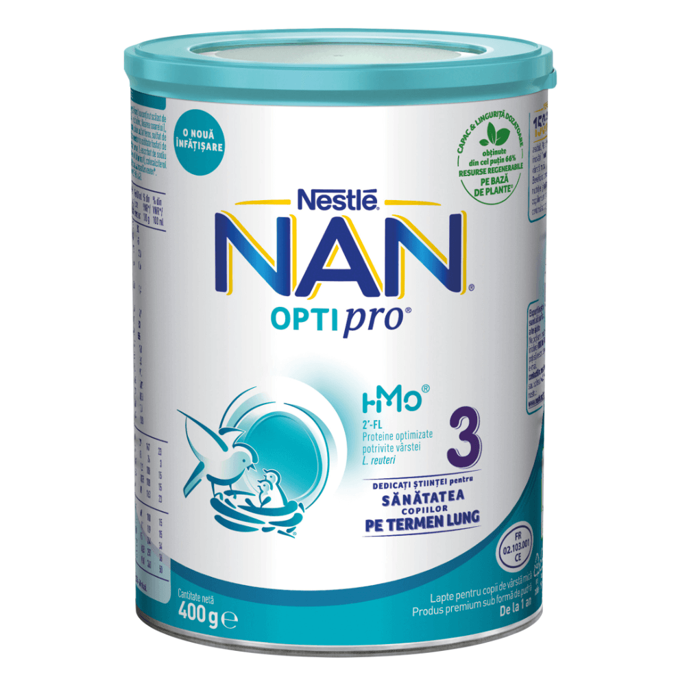 Nestle - Nan 3 Optipro HMO lapte praf pentru copii de la 12 luni 400g Nestle - Nan 3 Optipro HMO lapte praf pentru copii de la 12 luni 400g