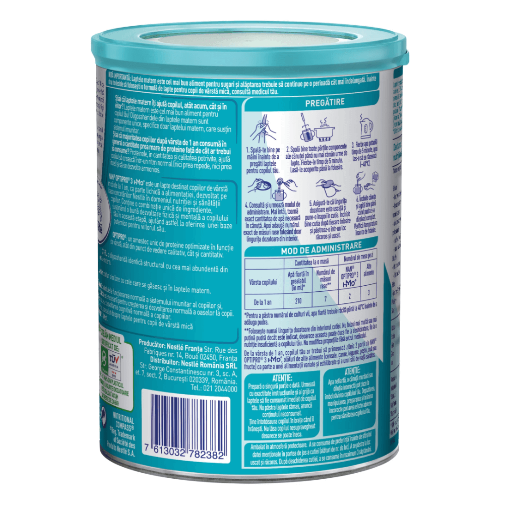 Nestle - Nan 3 Optipro HMO lapte praf pentru copii de la 12 luni 400g Nestle - Nan 3 Optipro HMO lapte praf pentru copii de la 12 luni 400g