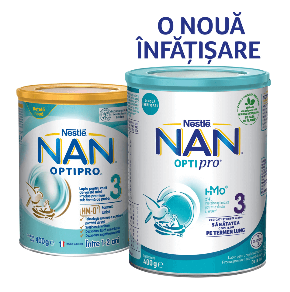 Nestle - Nan 3 Optipro HMO lapte praf pentru copii de la 12 luni 400g Nestle - Nan 3 Optipro HMO lapte praf pentru copii de la 12 luni 400g