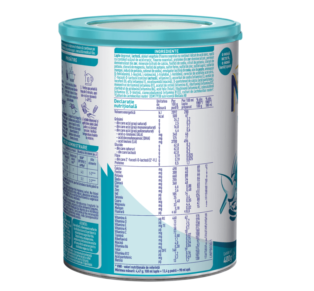 Nestle - Nan 2 Optipro HMO lapte praf pentru copii de la 6 luni 400g Nestle - Nan 2 Optipro HMO lapte praf pentru copii de la 6 luni 400g