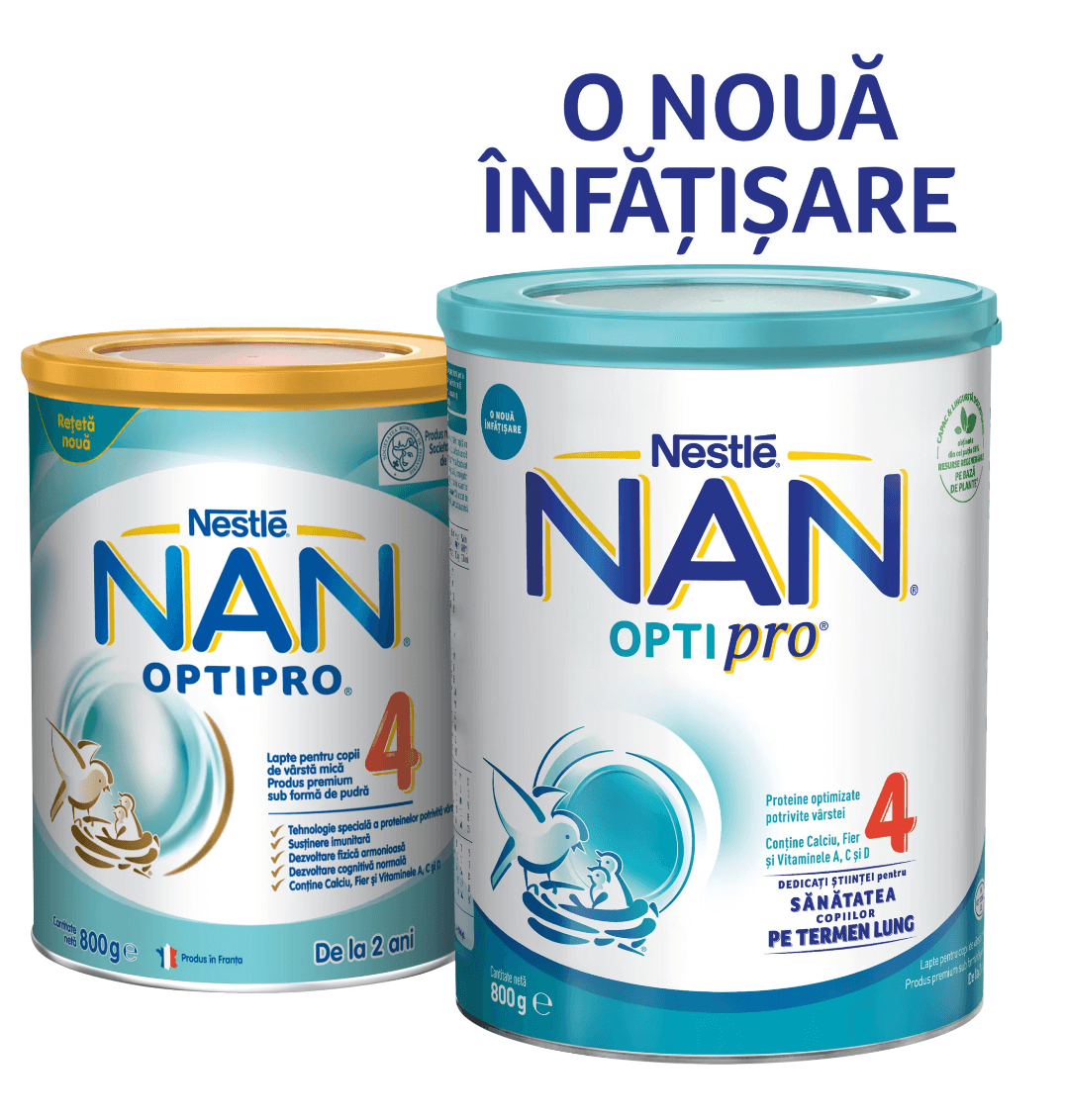 Nestle - Nan 4 Optipro lapte praf pentru copii de la 2 ani 800g Nestle - Nan 4 Optipro lapte praf pentru copii de la 2 ani 800g