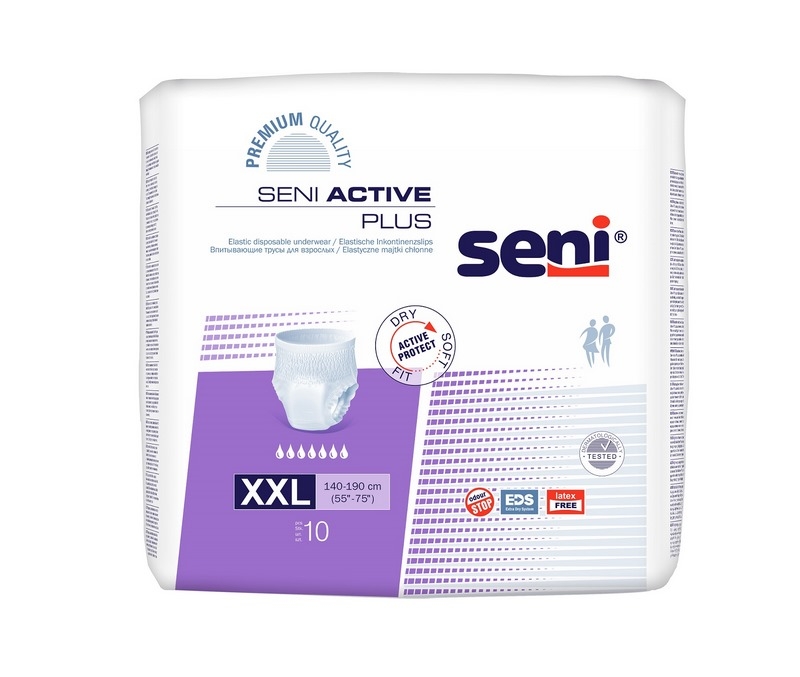 Scutece tip chilot adulti Active Plus, XXL, 10 bucati, Seni Scutece tip chilot adulti Active Plus, XXL, 10 bucati, Seni