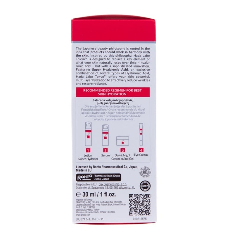 Ser concentrat hidratant cu super acid hialuronic, 30 ml, Hada Labo Tokyo Ser concentrat hidratant cu super acid hialuronic, 30 ml, Hada Labo Tokyo