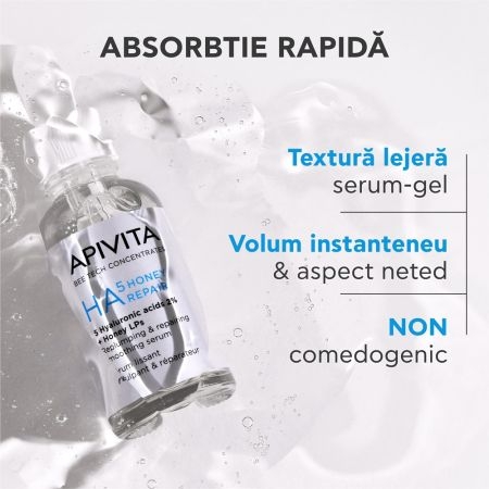 Ser reparator cu acid hialuronic HA5 Honey Repair, 30 ml, Apivita Ser reparator cu acid hialuronic HA5 Honey Repair, 30 ml, Apivita