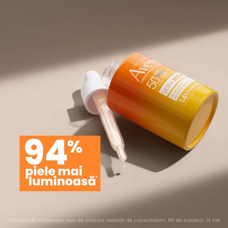 Ultra Serum cu efect de luminozitate SPF 50+, 30 ml, Avene Ultra Serum cu efect de luminozitate SPF 50+, 30 ml, Avene