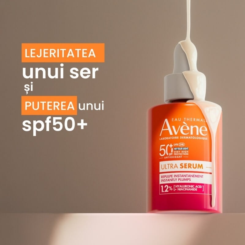 Ultra Serum cu efect de reumplere al pielii SPF 50+, 30 ml, Avene