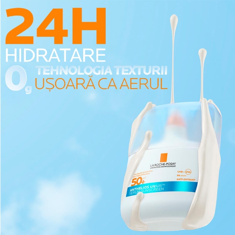 Serum de fata SPF 50+ Anthelios UVAir, 50 ml, La Roche-Posay Serum de fata SPF 50+ Anthelios UVAir, 50 ml, La Roche-Posay