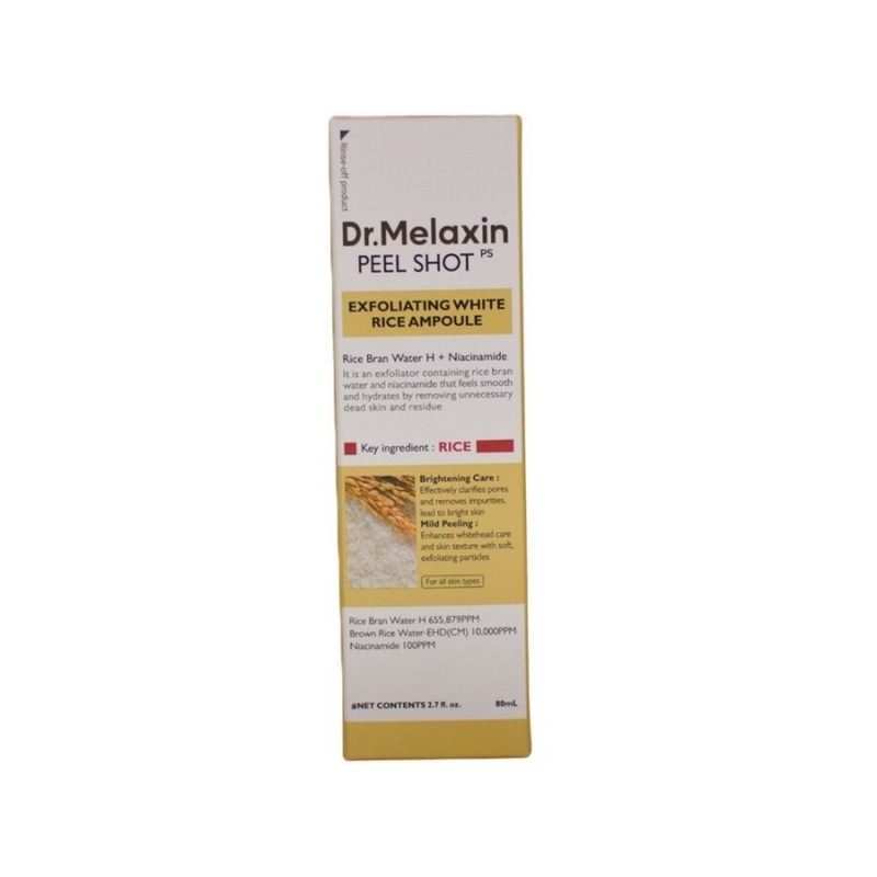 Serum Exfoliant Cu Orez Alb Pentru Ingrijirea Porilor Peel Shot, 80 ml, Dr. Melaxin Serum Exfoliant Cu Orez Alb Pentru Ingrijirea Porilor Peel Shot, 80 ml, Dr. Melaxin