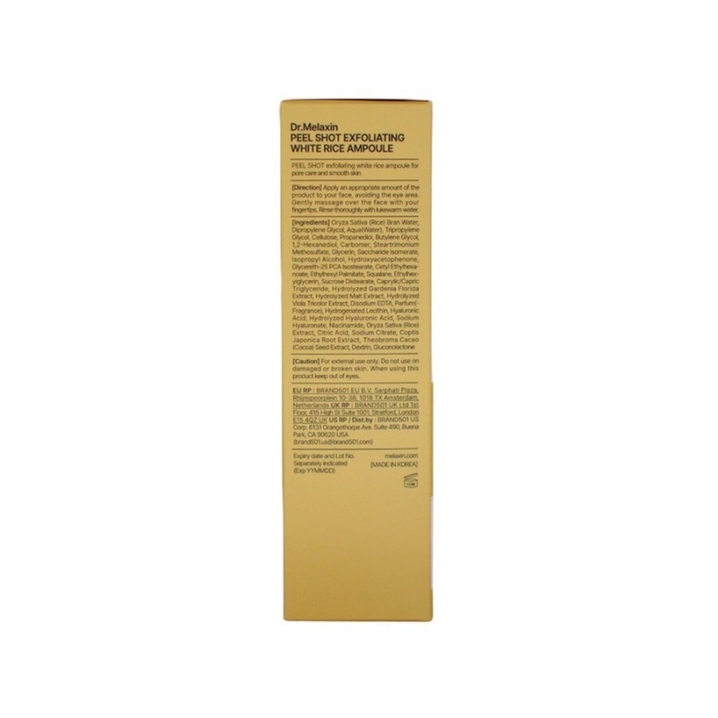 Serum Exfoliant Cu Orez Alb Pentru Ingrijirea Porilor Peel Shot, 80 ml, Dr. Melaxin Serum Exfoliant Cu Orez Alb Pentru Ingrijirea Porilor Peel Shot, 80 ml, Dr. Melaxin