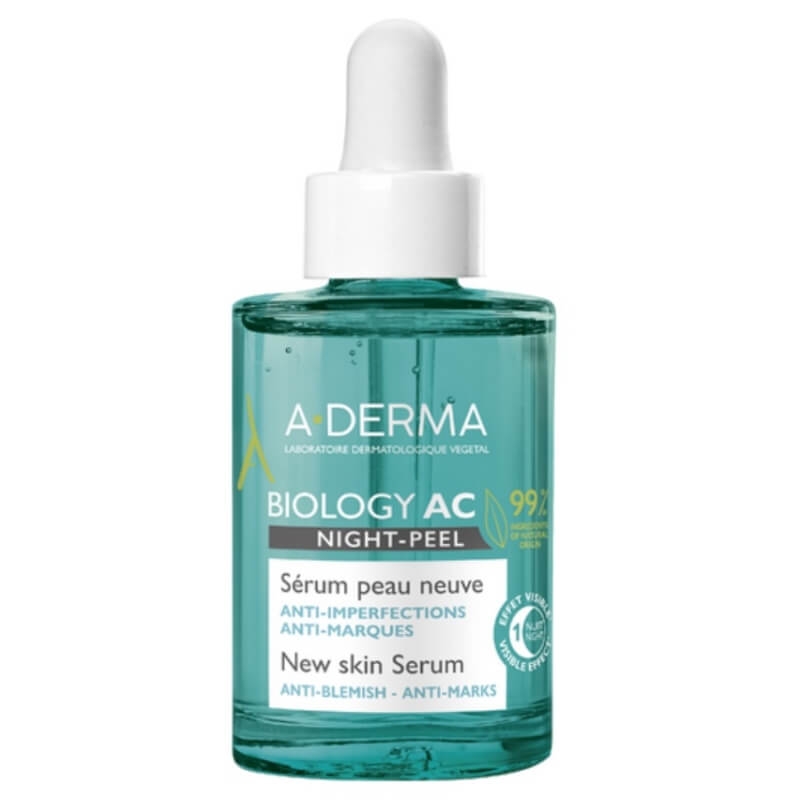 Serum peeling de noapte Biology AC, 30 ml, A-Derma Serum peeling de noapte Biology AC, 30 ml, A-Derma