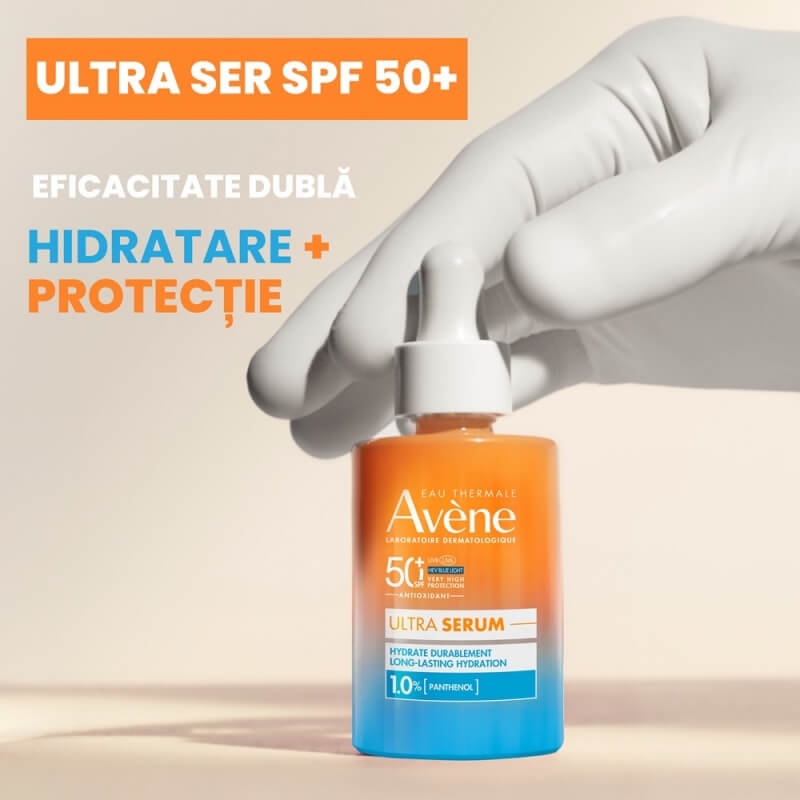 Ultra Serum de fata hidratant SPF 50+, 30 ml, Avene Ultra Serum de fata hidratant SPF 50+, 30 ml, Avene