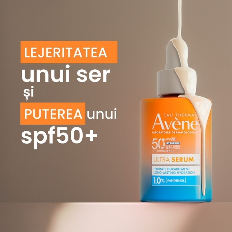 Ultra Serum de fata hidratant SPF 50+, 30 ml, Avene Ultra Serum de fata hidratant SPF 50+, 30 ml, Avene