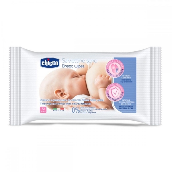 Servetele umede pentru igiena sanului +0 luni, 72 bucati, Chicco Servetele umede pentru igiena sanului +0 luni, 72 bucati, Chicco