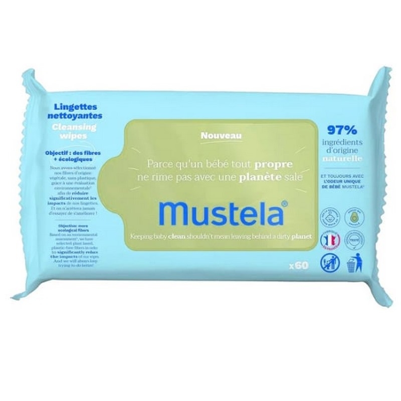 Servetele umede curatatoare, 60 bucati, Mustela Servetele umede curatatoare, 60 bucati, Mustela