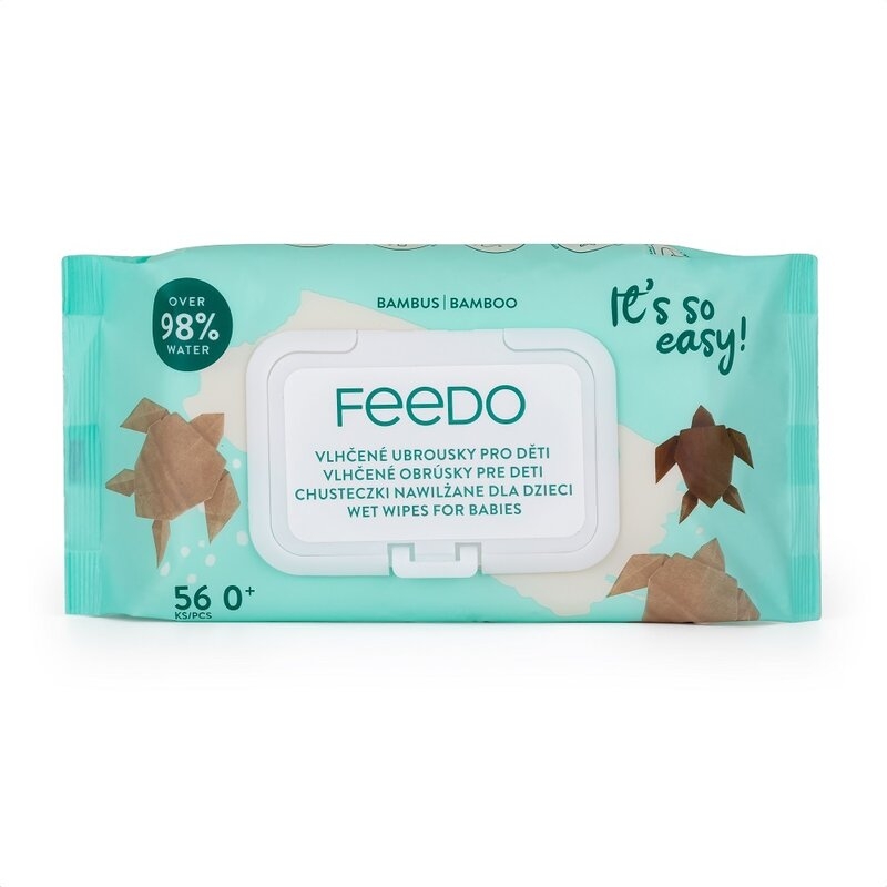 Servetele umede, Feedo, Biodegradabile, Bambus, Fara alcool, parfum sau alte substante chimice, Hipoalergenice, 0 luni+ Servetele umede, Feedo, Biodegradabile, Bambus, Fara alcool, parfum sau alte substante chimice, Hipoalergenice, 0 luni+