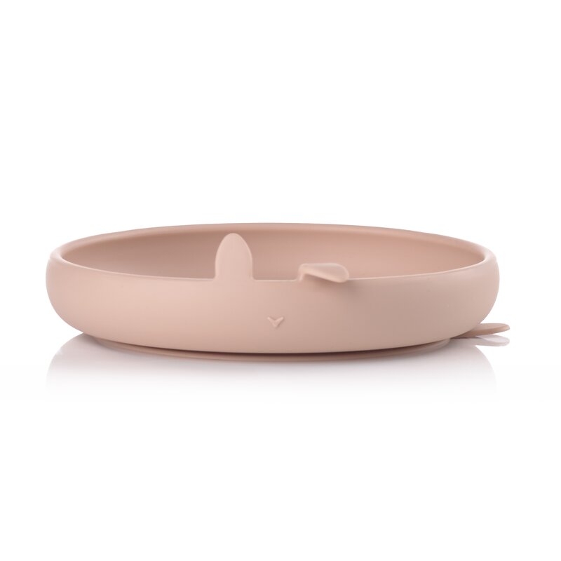Set complet de masa, Jane, Din silicon, Cu 4 piese, Farfurie, Bol, Lingurita si pahar, BPA free, Pale